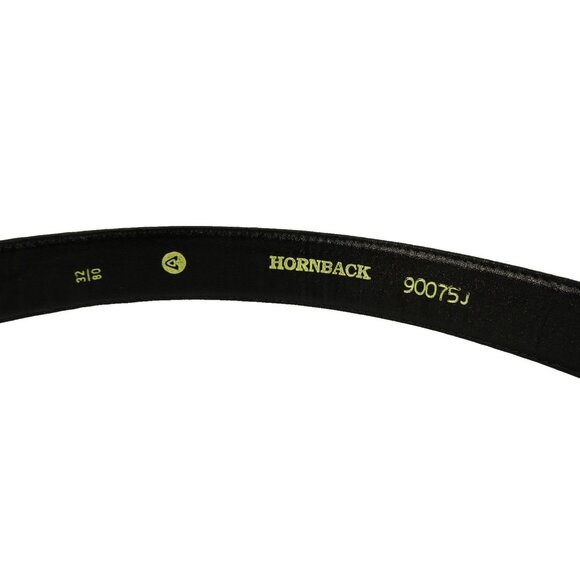 Hornback Crocodile Style Embossed Genuine Leather Belt Brown Gold Buckle 32/80 - Picture 2 of 9